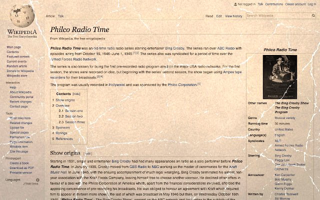Wiki Age  from Chrome web store to be run with OffiDocs Chromium online