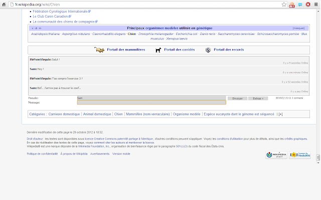 WikiChat  from Chrome web store to be run with OffiDocs Chromium online