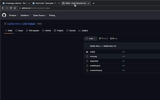 Wiki Helper  from Chrome web store to be run with OffiDocs Chromium online