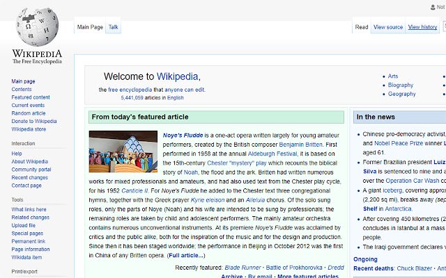 Wikipedia Açıcı uit de Chrome-webwinkel wordt uitgevoerd met OffiDocs Chromium online