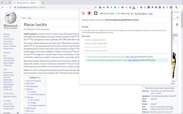 Wikipedia + Cochrane Library  from Chrome web store to be run with OffiDocs Chromium online