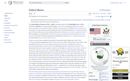 Wikipedia Game  from Chrome web store to be run with OffiDocs Chromium online
