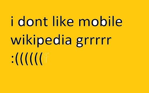 wikipedia mobile to web  from Chrome web store to be run with OffiDocs Chromium online