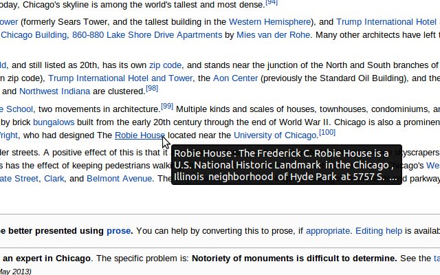 Wikipedia Plus  from Chrome web store to be run with OffiDocs Chromium online