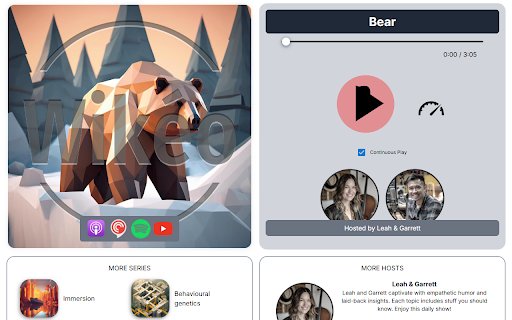 Wikéo Your Wikipedia compatible Podcasts  from Chrome web store to be run with OffiDocs Chromium online