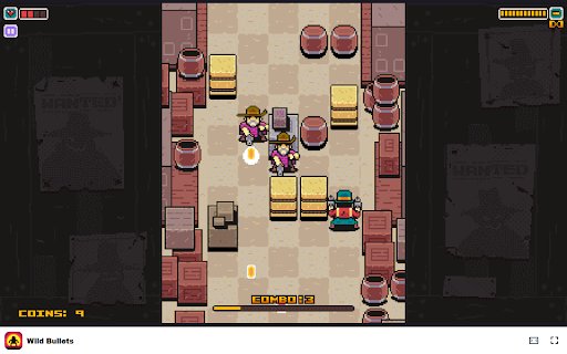 Wild Bullets Game Become the sheriff and save your town from demons!  from Chrome web store to be run with OffiDocs Chromium online