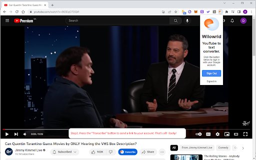 Wilowrid YouTube to text converter from Chrome web store to be run with OffiDocs Chromium online Wilowrid YouTube to text converter from Chrome web store to be run with OffiDocs Chromium online