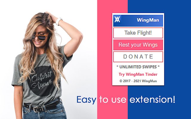 WingMan Unlimited dla OkCupid ze sklepu internetowego Chrome do uruchomienia z OffiDocs Chromium online