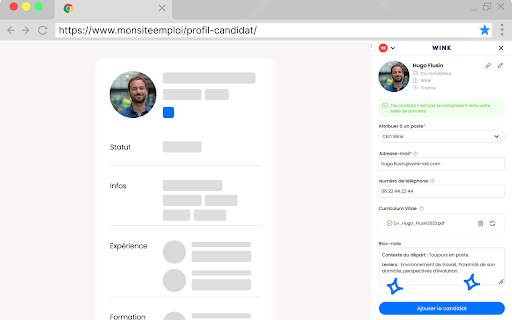 Wink  from Chrome web store to be run with OffiDocs Chromium online