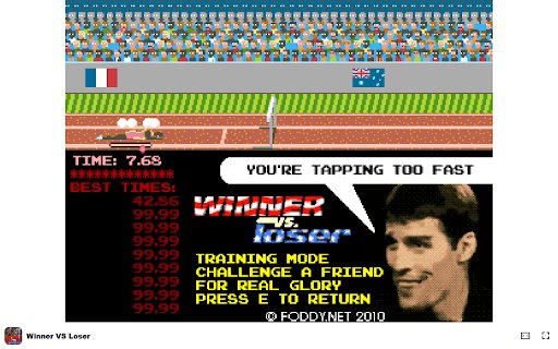 Winner VS Loser Game Jump hurdles and race to victory!  from Chrome web store to be run with OffiDocs Chromium online