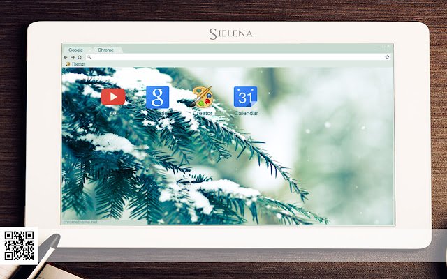 Inverno, Felice anno nuovo (tema Sielena) dal web store di Chrome da eseguire con OffiDocs Chromium online