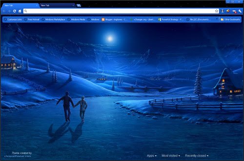 Winter Night in Moonlight  from Chrome web store to be run with OffiDocs Chromium online