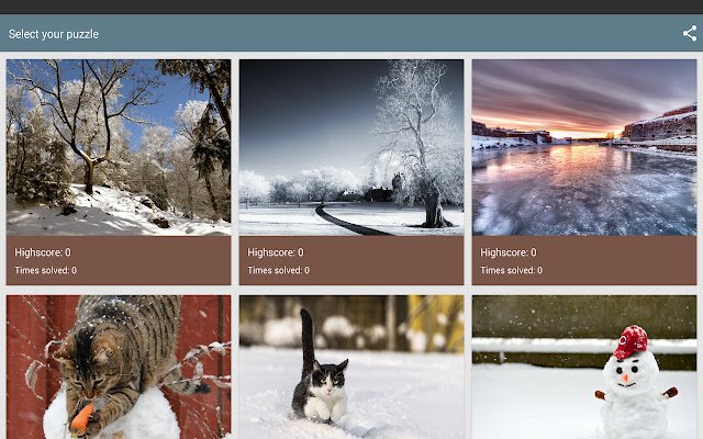 Winter Puzzle de la boutique en ligne Chrome sera exécuté avec OffiDocs Chromium en ligne