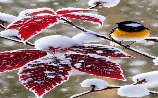 Winter scene wallpaper  from Chrome web store to be run with OffiDocs Chromium online