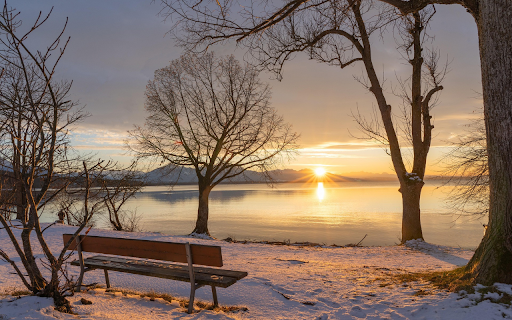 Winter Sunrise Serenity  from Chrome web store to be run with OffiDocs Chromium online