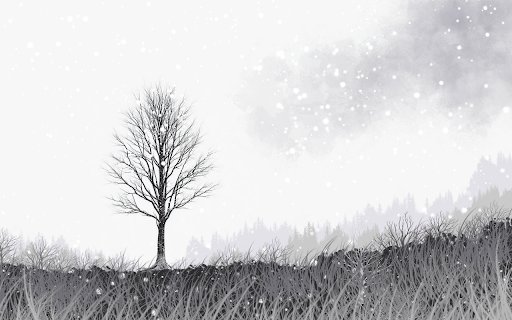 Winter tree  from Chrome web store to be run with OffiDocs Chromium online