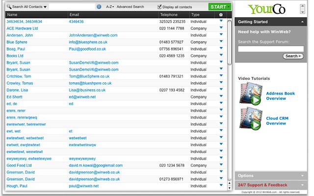 WinWeb CRM  from Chrome web store to be run with OffiDocs Chromium online