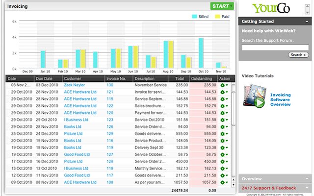 WinWeb Invoicing dal Chrome Web Store da eseguire con OffiDocs Chromium online