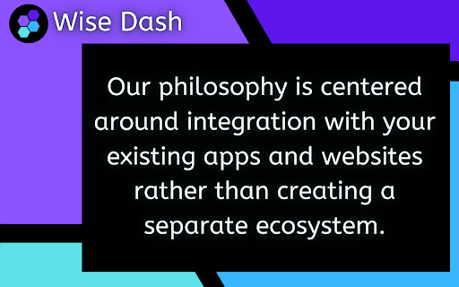 Wise Dash: Your personal new tab dashboard!  from Chrome web store to be run with OffiDocs Chromium online
