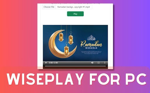 WisePlayFor PC,Windows and Mac(Easy Use)  from Chrome web store to be run with OffiDocs Chromium online