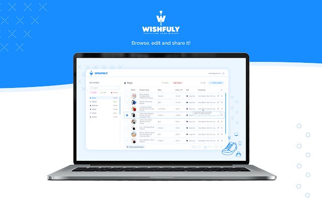 Wishfuly  from Chrome web store to be run with OffiDocs Chromium online