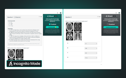 Wizard Quiz Solver Canvas AI Extension  from Chrome web store to be run with OffiDocs Chromium online