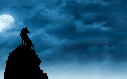 Wolf howling on a moonlit night  from Chrome web store to be run with OffiDocs Chromium online