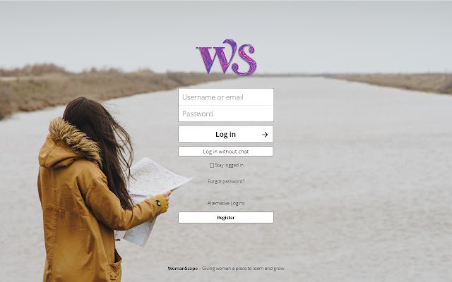 WomanScape screensharing  from Chrome web store to be run with OffiDocs Chromium online