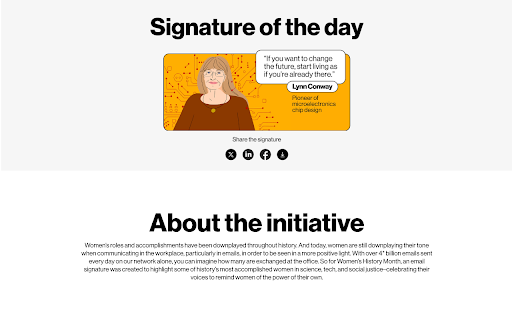 Womens Email Signature  from Chrome web store to be run with OffiDocs Chromium online