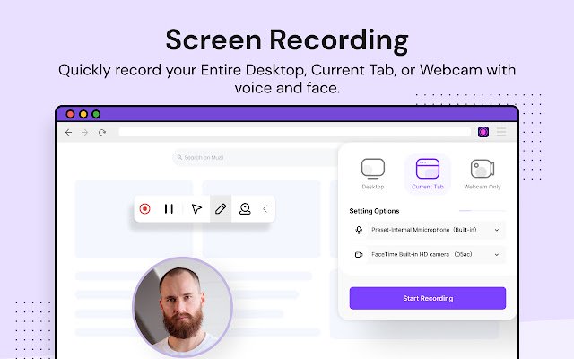 Wondershare DemoAir Screen Recorder من متجر Chrome الإلكتروني ليتم تشغيله باستخدام OffiDocs Chromium عبر الإنترنت