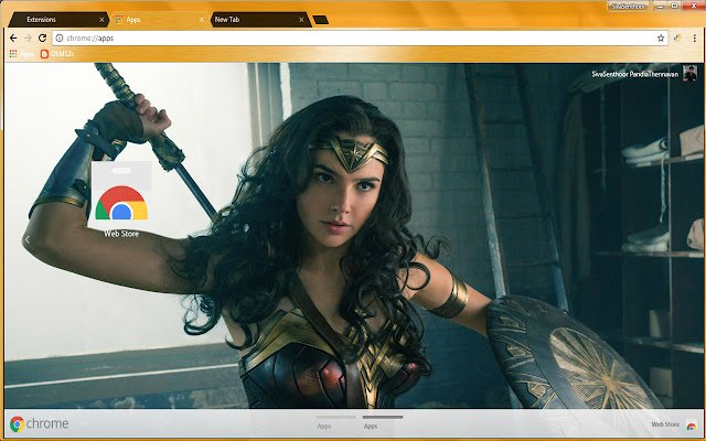Wonder Woman in Action Justice League ຈາກຮ້ານເວັບ Chrome ທີ່ຈະດໍາເນີນການກັບ OffiDocs Chromium ອອນໄລນ໌