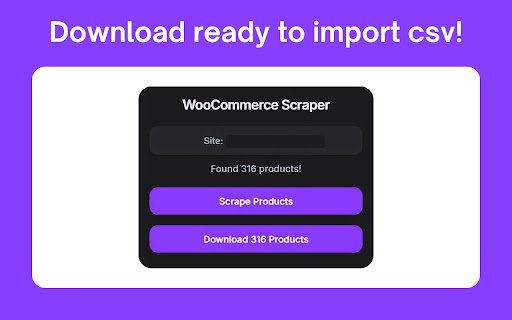 WooCommerce Product Scraper  from Chrome web store to be run with OffiDocs Chromium online