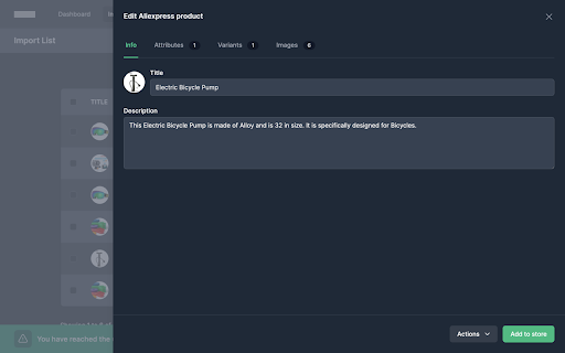 WooDropship  from Chrome web store to be run with OffiDocs Chromium online