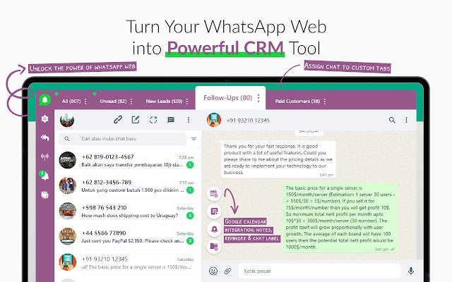 WooNotif CRM  from Chrome web store to be run with OffiDocs Chromium online