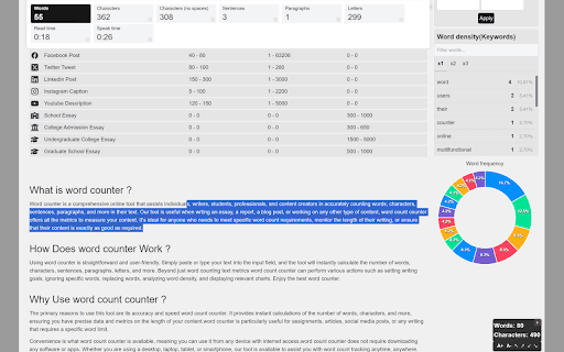 Word55 Word Counter  from Chrome web store to be run with OffiDocs Chromium online