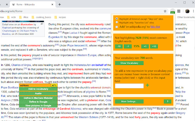 Word Discoverer: Çevrimiçi OffiDocs Chromium ile çalıştırılacak Chrome web mağazasından kelime dağarcığınızı genişletin