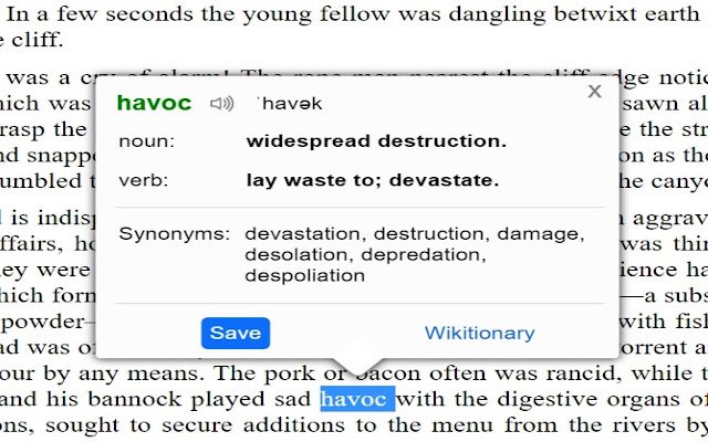 Word Enhancer：来自 Chrome 网上商店的 Dictionary Vocabulary Aid 将与 OffiDocs Chromium 在线一起运行