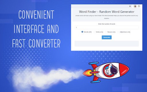 Word Finder Random Word Generator  from Chrome web store to be run with OffiDocs Chromium online