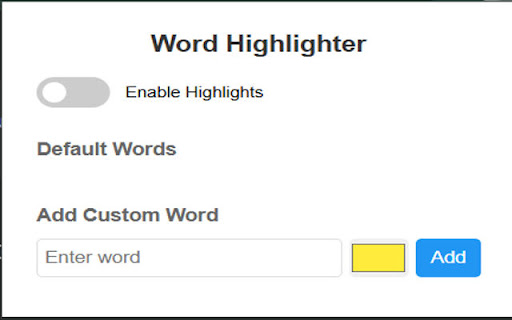 Word Highlighter  from Chrome web store to be run with OffiDocs Chromium online