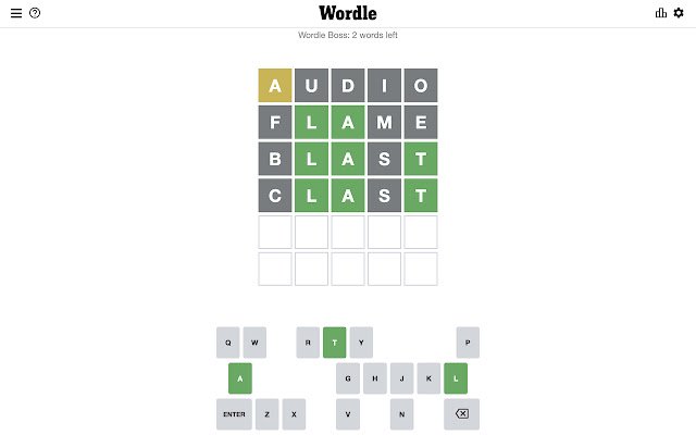 OffiDocs Chromium 온라인에서 실행되는 Chrome 웹 스토어의 Wordle Boss