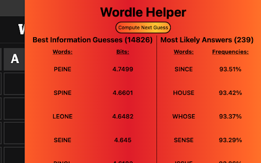 Wordle Helper  from Chrome web store to be run with OffiDocs Chromium online