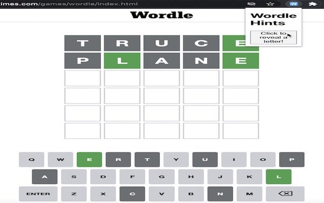 Wordle Hints  from Chrome web store to be run with OffiDocs Chromium online