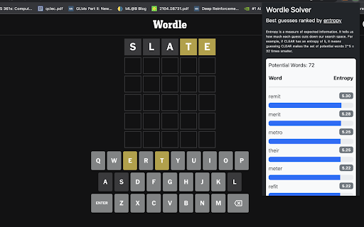 Wordle Solver  from Chrome web store to be run with OffiDocs Chromium online