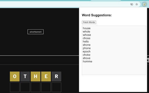 WordleSolver  from Chrome web store to be run with OffiDocs Chromium online