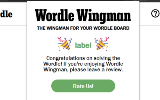 Wordle Wingman من متجر Chrome الإلكتروني ليتم تشغيله باستخدام OffiDocs Chromium عبر الإنترنت