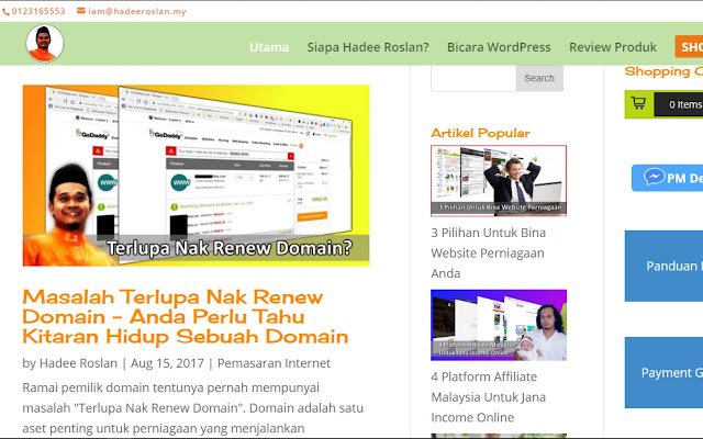 WordPress ແລະ Pemasaran Internet Hadee Roslan ຈາກຮ້ານເວັບ Chrome ທີ່ຈະດໍາເນີນການກັບ OffiDocs Chromium ອອນໄລນ໌