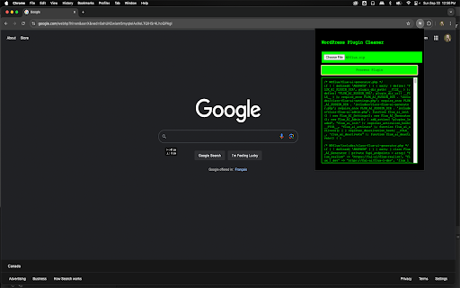 WordPress Plugin Cleaner  from Chrome web store to be run with OffiDocs Chromium online