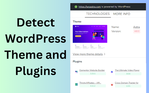 WordPress Theme Detector  from Chrome web store to be run with OffiDocs Chromium online
