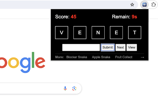 Word Scramble Game  from Chrome web store to be run with OffiDocs Chromium online