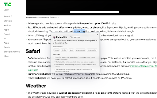 WordSensei GPT powered dictionary  from Chrome web store to be run with OffiDocs Chromium online